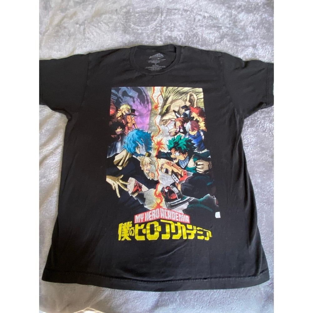 My Hero Academia Project Funimation Large Graphic Tee Black T-Shirt sku7